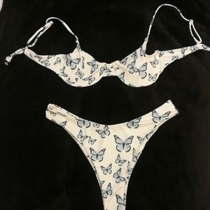 Butterfly underwire 2 piece bikini set